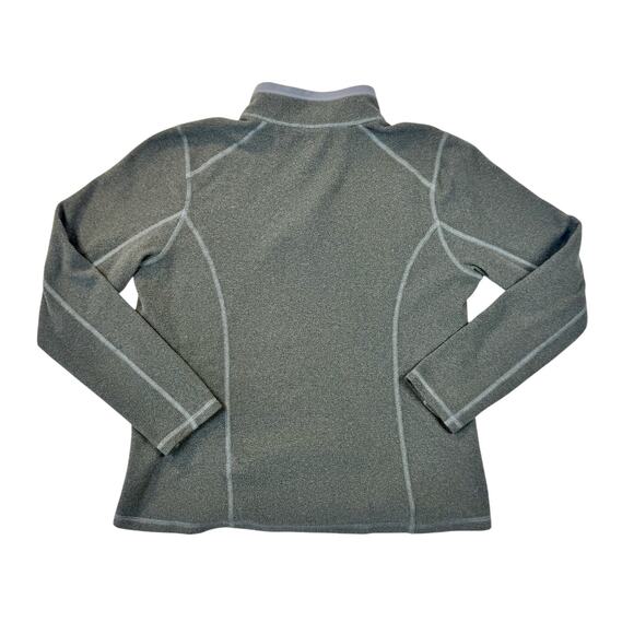 North Face TNF Gray Quarter Zip Fleece Pullover Women's Large Outdoor Gorpcore - Picture 2 of 13